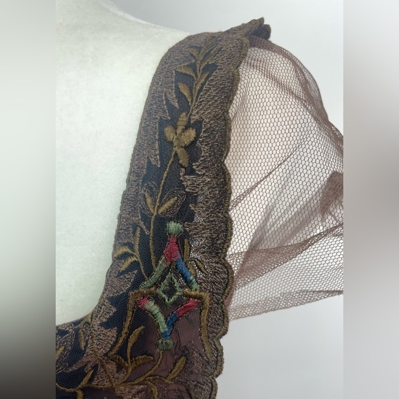 Ralph Lauren Collection Vintage Silk Gown Dress Embroidered Maxi 90s Slip Formal - Picture 13 of 15